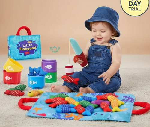 Sünger Balıkçı Montessori Oyunu – 22 Parça Balık Tutma Seti